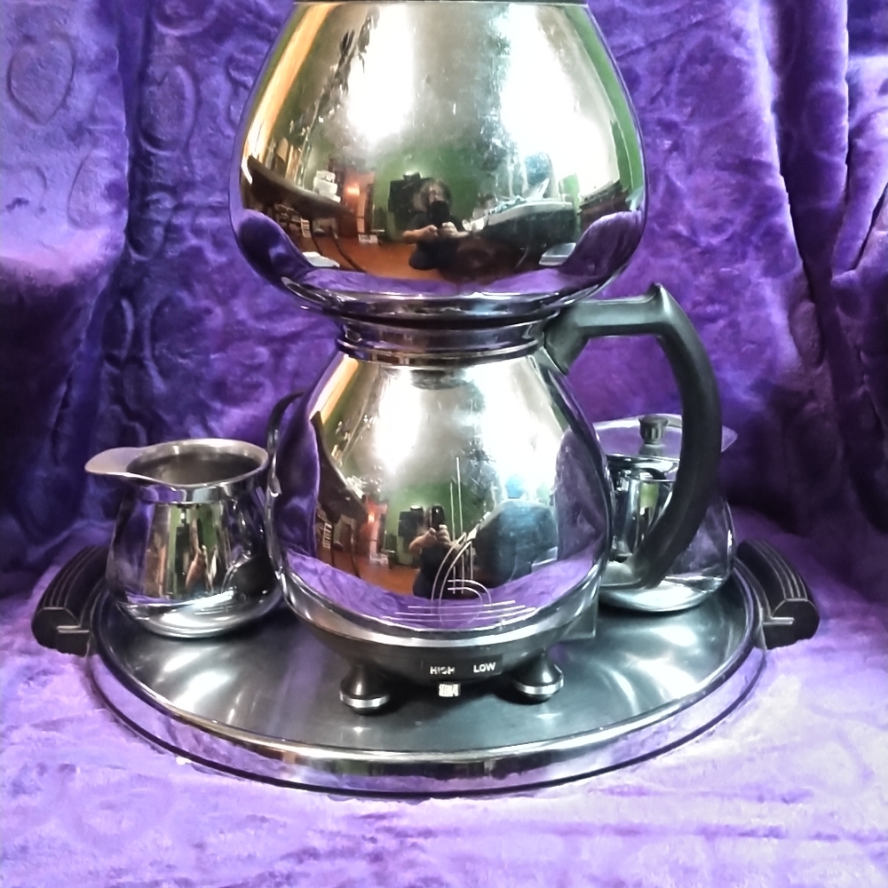 Sunbeam CoffeeMaster C20B with tray, creamer, sugar bowl